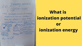 ionisation potentialionization potential chemistryionization potential in Hindiionization energy [upl. by Reggis]