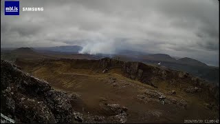 Iceland volcano hotspot  seen LIVE from Þorbjorn  wide [upl. by Yllehs502]