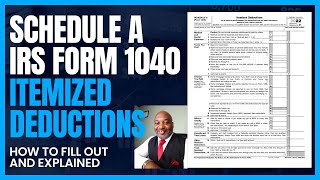 Schedule A Explained  IRS Form 1040  Itemized Deductions [upl. by Nylarak]