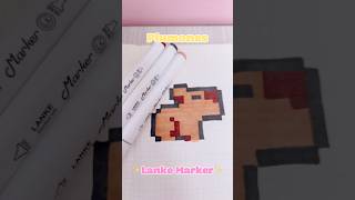 Probando los Lanke Marker💘 pixelart arte dibujo plumones papeleriakawaii capibara limaperu [upl. by Isman]