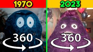 360 VR Grimace Shake Commercial  1970 Vs 2023  Side by Side Comparison [upl. by Stover]