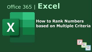 How to Rank Numbers based on Multiple Criteria in Excel  Office 365 [upl. by Aubin]