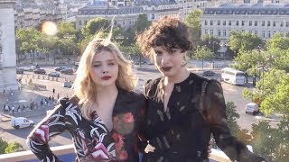 Chloe Moretz and Desiree Akhavan on the Publicis rooftop 2018 Champs Elysees film festival in Paris [upl. by Albertine]