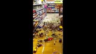 Man smashing bottles at store [upl. by Xylina]