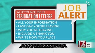 Job alert what to include in resignation letters [upl. by Latihs]