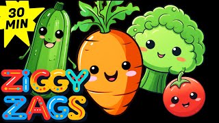 Vegetables Dancing For Babies  Funky Veggies  Baby Sensory Video [upl. by Nyraf]