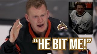 Lemieux bites Tkachuk a breakdown [upl. by Rebm]