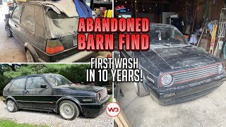 ABANDONED BARN FIND First Wash In 10 Years Volkswagen MK2 GTI Satisfying Car Detailing Restoration [upl. by Ula]