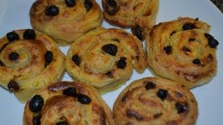 Pain au RaisinSnail Puff pastry cuisine amp dessert [upl. by Eanaj350]