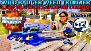 Wild Badger 20V Cordless Weed Wacker amp Leaf Blower Electric w2 Batteries amp Charger String Trimmer [upl. by Silverts]