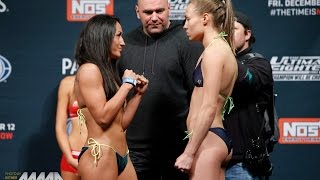 TUF 20 Finale Weighins Carla Esparza vs Rose Namajunas [upl. by Roslyn]