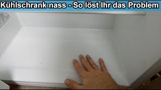 Wasser im Kühlschrank  Kondenswasser unter dem Gemüsefach verhindern  Wasser läuft nicht ab  Nass [upl. by Atnad]