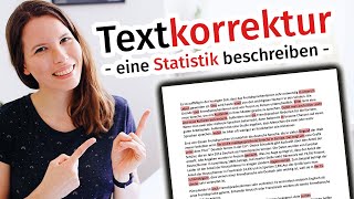 Eine Statistik beschreiben Textkorrektur Deutsch B2 C1 [upl. by Norrabal]