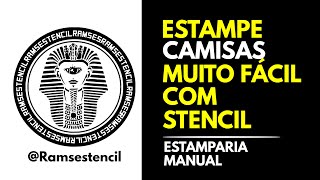 Estampe camisas MUITO FÁCIL com stencil [upl. by Nylrehs]