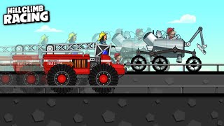 FIRE TRUCK vs MOONLANDER DRAG RACING  Hill Climb Racing [upl. by Feucht412]