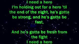 I need a hero  lyrics [upl. by Sucitivel]