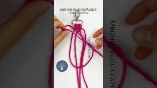 DIY  Fácil tutorial paso a paso llavero corazón macramé Parte 1 🤍 Nivel principiante [upl. by Gomar194]