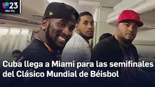 Cuba llega a Miami para disputar las semifinales del Clásico Mundial de Béisbol [upl. by Snowman105]