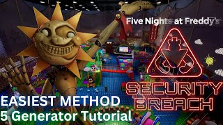 EASIEST Method for 5 Generators in Daycare  Step by Step TutorialGuide  FNAF Security Breach [upl. by Jadda]