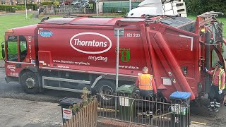 Thorntons Recycling Dennis Elite 2 Collecting Green Bins [upl. by Thetos]