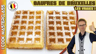 ✅ LES VÉRITABLES GAUFRES DE BRUXELLES 🇧🇪 La meilleure recette de ces gaufres belges bruxelloises [upl. by Ahtikal707]