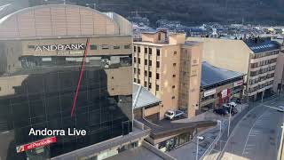 🇦🇩 SPECTACULAR VIEWS of ANDORRA and ESCALDES from Hospital de Meritxell in 4K [upl. by Nasas350]