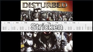 Disturbed  Stricken Guitar tabs [upl. by Mcculloch]