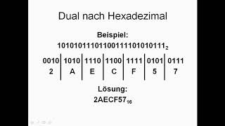 Guido Gerst Zahlensysteme umrechnen Dual und Hexadezimal [upl. by Breech]