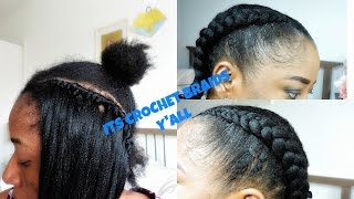 CROCHET BRAIDS CORNROWS  EASY [upl. by Ilojna577]