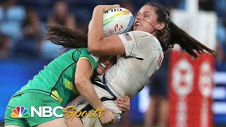 HSBC World Rugby Womens Sevens USA holds off Ireland for bronze  NBC Sports [upl. by Ynaiffit]