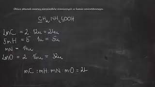 Oblicz stosunek masowy pierwiastków chemicznych w kwasie aminoetanowym [upl. by Susejedesoj508]