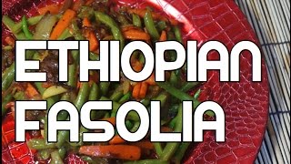 Ethiopian Fasolia Recipe  Amharic Vegan Vegetables Video [upl. by Yentnuoc]