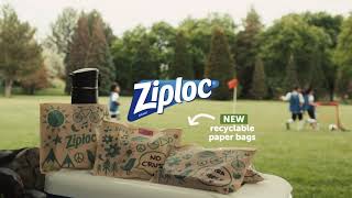 Ziploc Sustainability New Recyclable Paper Bags [upl. by Enylhsa465]