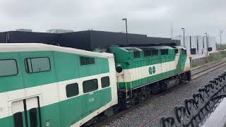 Rare F59PH GO Transit Stouffville line train passing McNicoll Avenue 05052024 [upl. by Ballard]