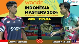 BNI Indonesia Masters 2024 Badminton  F  Alwi Farhan INA vs Sholeh Aidil MAS [upl. by Balcke]