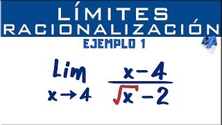 Solución de límites por racionalización  Ejemplo 1 [upl. by Nayd]