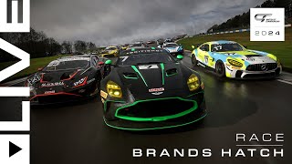 LIVE  Race  Brands Hatch  British GT 2024 [upl. by Richia]