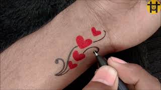 🔴Cute Tattoo design on Hand  Tattoo Designs  Hand tattoo  Temporary tattoo  টেটু ডিজাইন [upl. by Margarida]