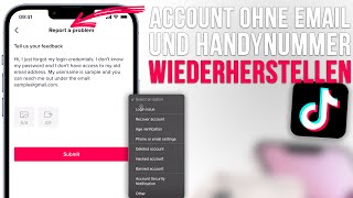 TikTok Account Passwort Vergessen ohne Email und Telefonnummer wiederherstellen [upl. by Droffilc615]