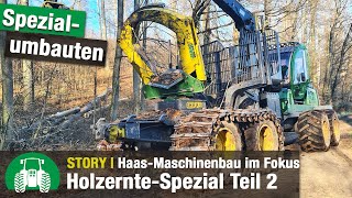 John Deere Forsttechnik  Waldarbeit mit Haas Maschinenbau Teil 2  RückezugUni Winch  Lauer Forst [upl. by Richard704]