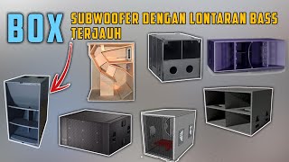 10 Rekomendasi Box SUBWOOFER dengan lontaran bass yang terbukti jauh LONG THROW SUBWOOFER HIGH SPL [upl. by Joceline]