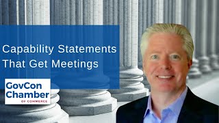 Create a GovCon Capability Statement That Get You Meetings with Federal Buyers [upl. by Pillsbury]