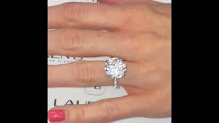 6 carat Round Moissanite Engagement Ring [upl. by Ches]