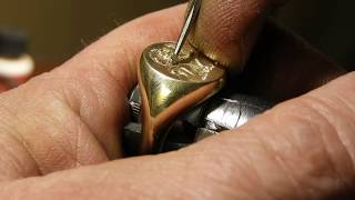 Signet ring with Family Crest  Engraved in Canada [upl. by Brady]