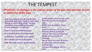 THE TEMPEST BY WILLIAM SHAKESPEARE EPILOGUE [upl. by Acinomal]