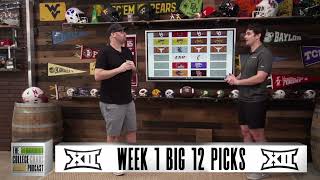 Picking Every Big 12 Week 1 Game  College Football Predicitons [upl. by Adriell]