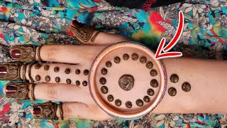 easy bangle dot trick mehndi designs  gol tikki simple mehndi design  back hand easy mehndi [upl. by Samford]