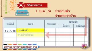 การจัดทำบัญชีรายรับ รายจ่าย [upl. by Zwiebel554]