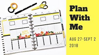 Plan With Me Before the Pen Aug 27  Sept 2 2018 BIG Happy Planner [upl. by Ramunni559]