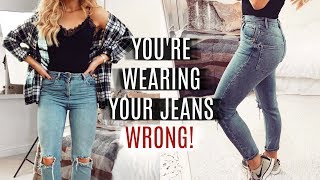 YOURE WEARING YOUR JEANS WRONG FASHION HACKS 2019 [upl. by Hertz822]